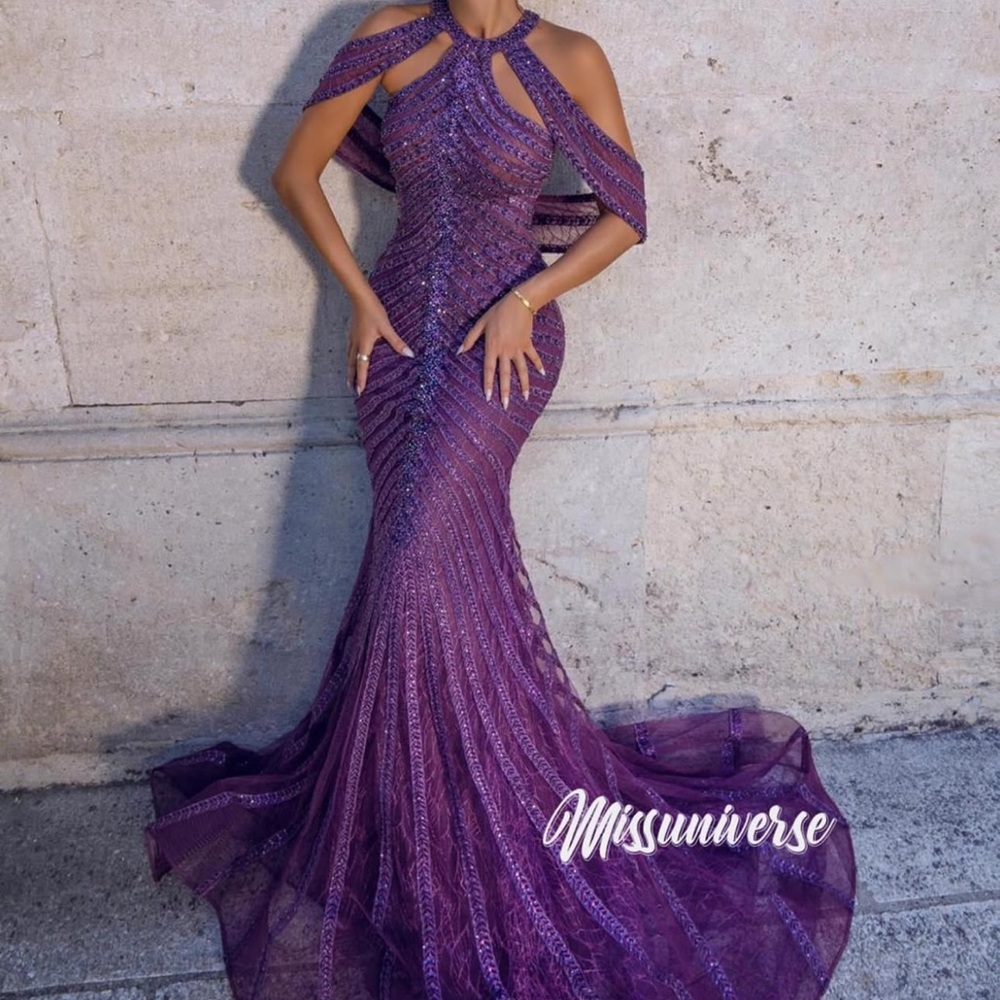 Elegant Purple Evening Gown